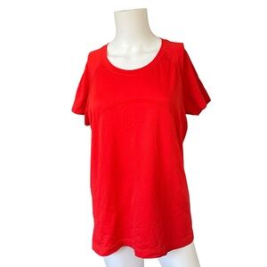 Lululemon Red Swiftly Tech Short Sleeve T-shirt Athletic Stretch Colorful